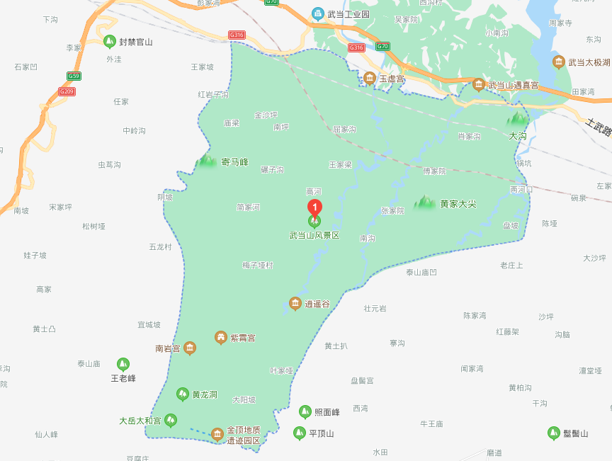 武当山在哪里?武当山的地理位置地图2