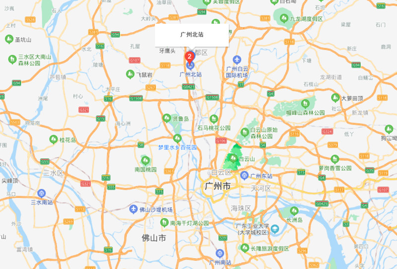 广州北站站地图