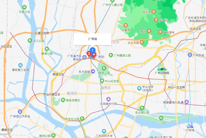 广州火车站在哪里?广州火车站地图