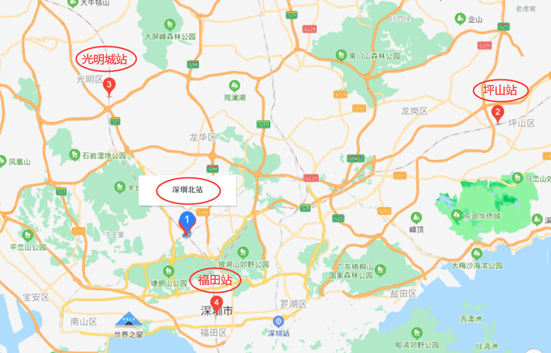 深圳高铁站在哪里?(深圳高铁站的详细地址与地图!)