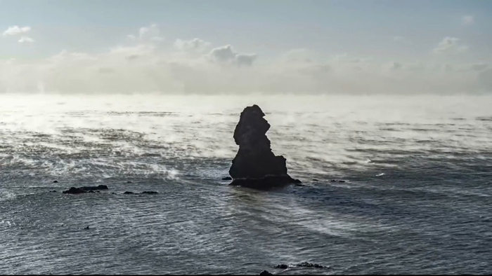 青岛现海浩奇观,海面上蒸汽腾腾,仙气飘飘!图4
