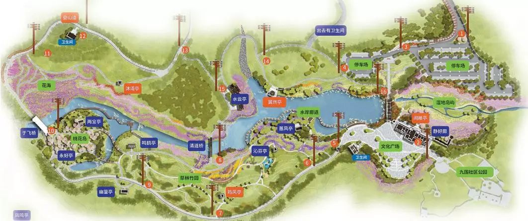 深圳簕杜鹃谷公园的游玩地图