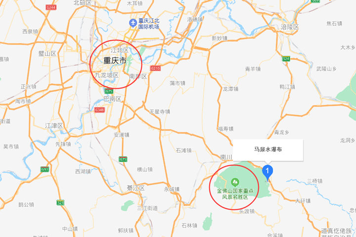 马尿水瀑布位置地图