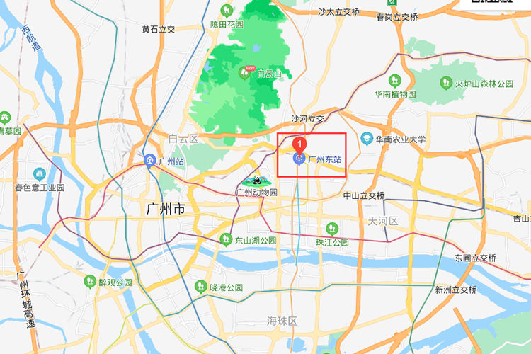 广州东站地图
