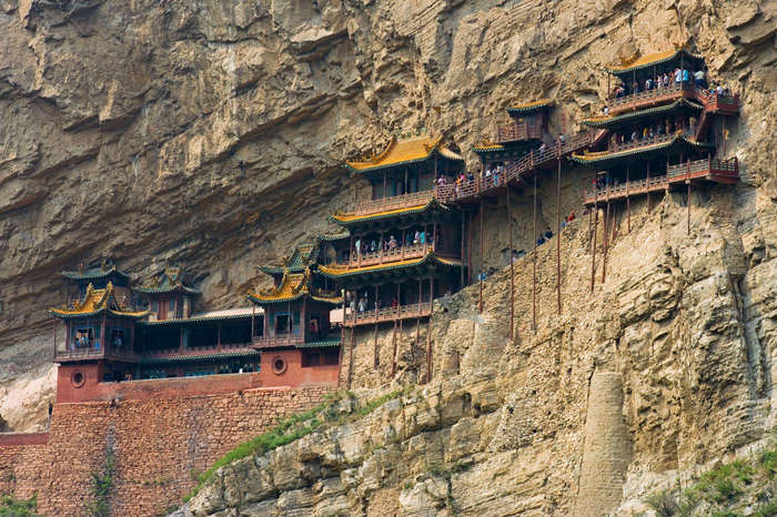 中国三大悬空寺1、山西大同恒山悬空寺