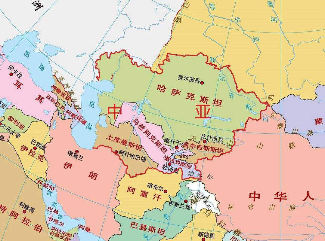 中亚有哪些国家?中亚五国是哪五国?中亚五国地图
