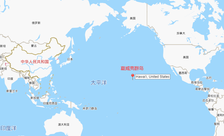 夏威夷在哪里?美国夏威夷群岛的地理位置地图