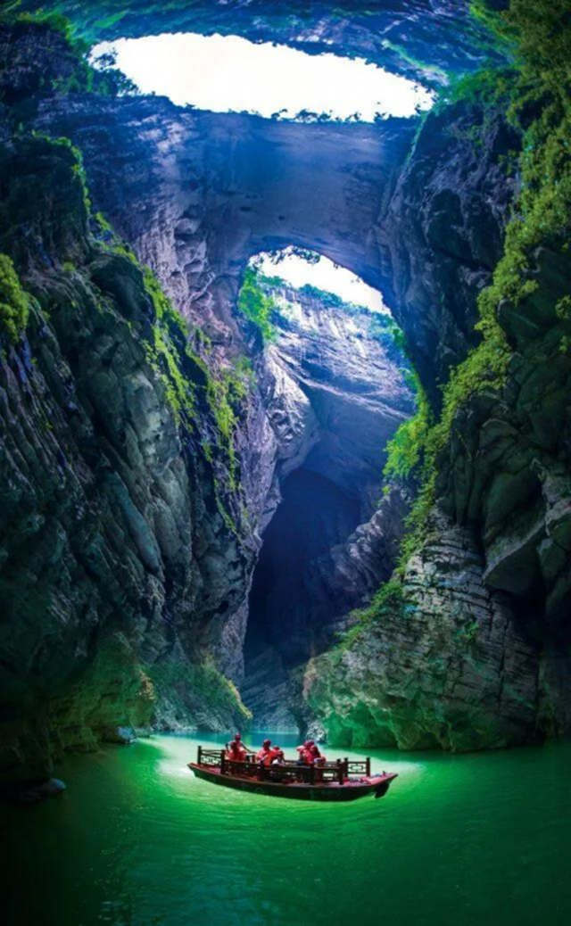 重庆蒲花暗河景区游暗河