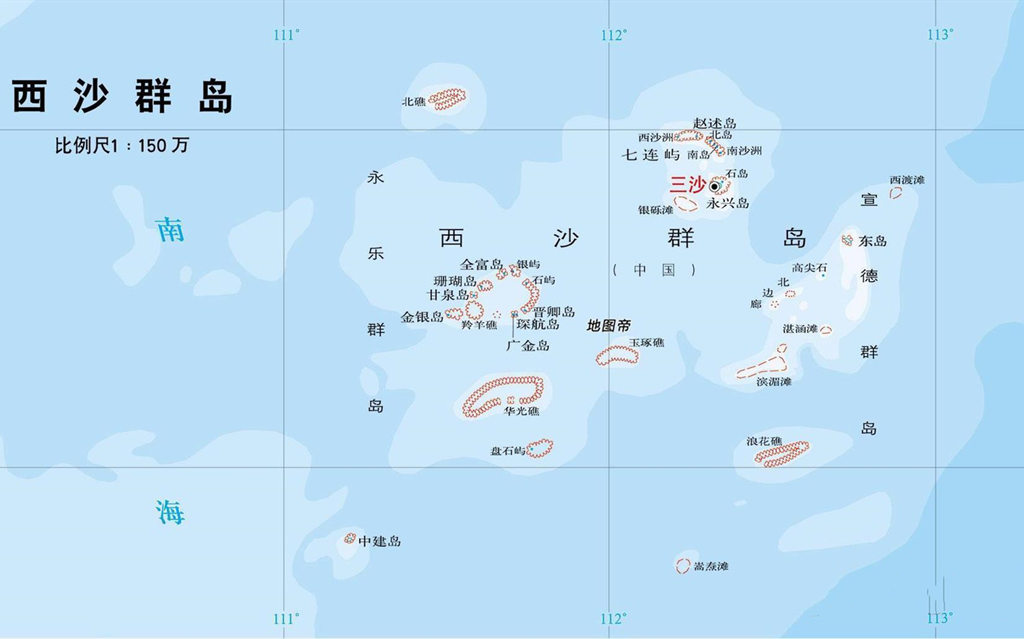 西沙群岛地图