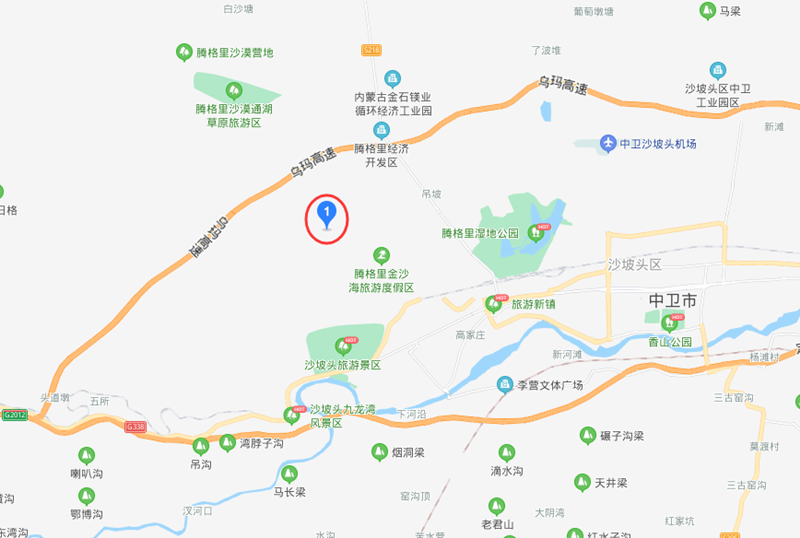 中卫星星沙漠酒店在哪里？中卫星星沙漠酒店位置地图